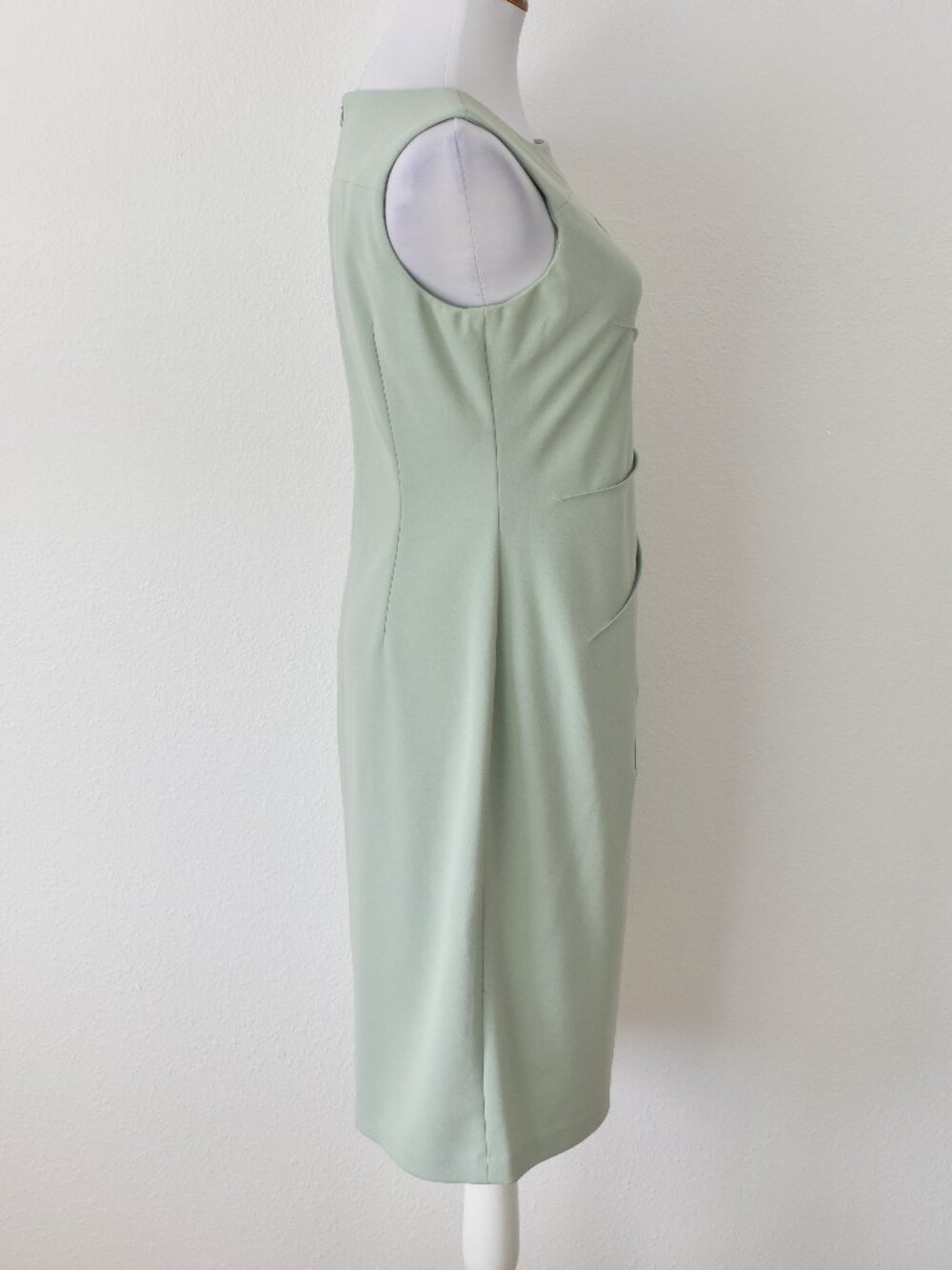 Calvin Klein Starburst Sheath Dress Sage - 8 - Picture 7 of 10